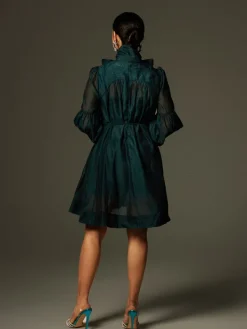 Dresses | Mini Dresses*Mew Mews Fashion Caelan Long Sleeve Lace Up Mini Dress