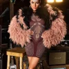 Coats & Jackets*Jiu Bajia O/S Caelzor Ruched Tulle Shrug