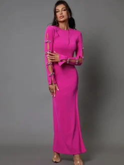 Dresses | Maxi Dresses*Bandage Calantha Crystal Bow Cutout Dress