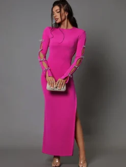 Dresses | Maxi Dresses*Bandage Calantha Crystal Bow Cutout Dress