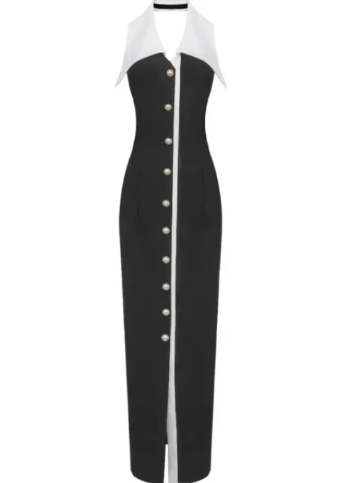 Dresses | Maxi Dresses*Mew Mews Fashion Cambrie Folded Collar Button Maxi Dress