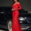 Embellishment | Dresses*Lu Yili Capella Off Shoulder Lace Mermaid Maxi Dress
