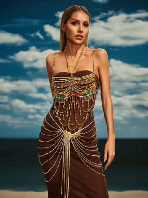 Beaded Wear | Tops*Mew Mews Fashion O/S Cappy Gemstone Beaded Bralette