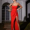 Dresses | Maxi Dresses*Mew Mews Fashion Carew Strapless Ruched Dress In Red