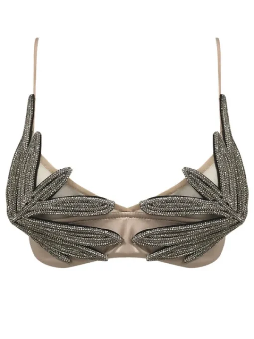 Tops*Mew Mews Fashion Carola Crystal Leafy Bralette