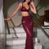 Sets & Co-ords*Mew Mews Fashion Cassiel Sequin Split Skirt Set