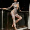 Embellishment*Embellishment O/S Cassiopeia Embellished Jumpsuit In Light Nude