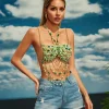 Beaded Wear | Tops*Mew Mews Fashion O/S Catlin Gemstone Beaded Bralette In Green