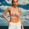 Beaded Wear | Tops*Mew Mews Fashion O/S Cersei Fringe Gemstone Beaded Bralette