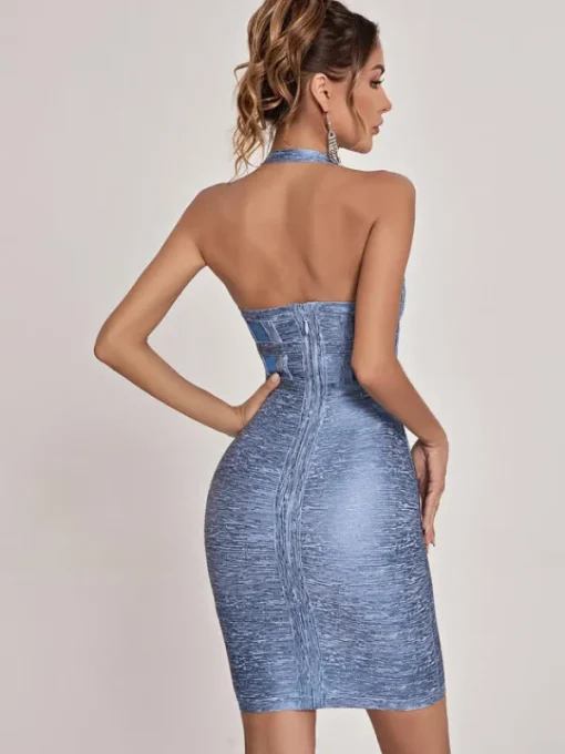 Dresses | Midi Dresses*Bandage Charlie Halterneck Dress In Blue