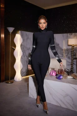 Jumpsuits & Romper*Bandage Conan Diamond Rhinestone Jumpsuit