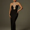 Dresses | Maxi Dresses*Bandage Cornie Halterneck Rhinestone Maxi Dress