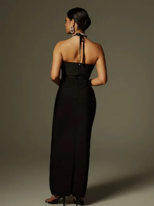 Dresses | Maxi Dresses*Bandage Cornie Halterneck Rhinestone Maxi Dress