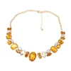 Necklaces*Mew Mews Fashion Craco Crystal Embellished Necklace In Yellow