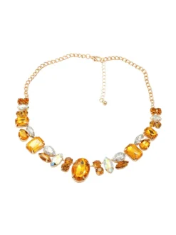 Necklaces*Mew Mews Fashion Craco Crystal Embellished Necklace In Yellow