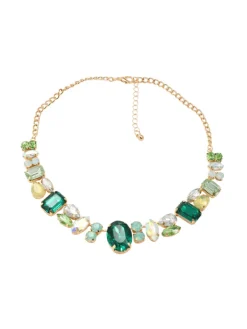 Necklaces*Mew Mews Fashion Craco Crystal Embellished Necklace In Green
