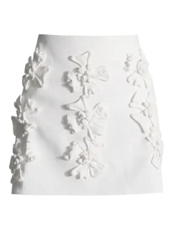 Skirts*Mew Mews Fashion Crammer Flower Embellished Skirt