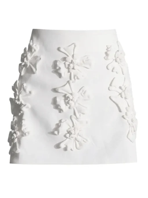 Skirts*Mew Mews Fashion Crammer Flower Embellished Skirt