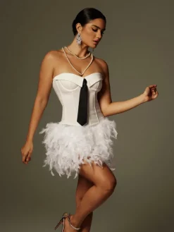 Sets & Co-ords*Mew Mews Fashion Cruze Strapless Feather Skirt Set