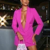 Coats & Jackets | Blazers*Mew Mews Fashion Dacre Back Cutout Flower Blazer In Hot Pink