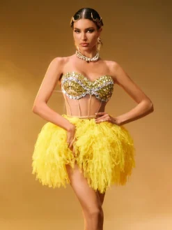 Sets & Co-ords*Jiu Bajia Dakan Strapless Corset Tulle Skirt Set