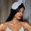Headwear*Mew Mews Fashion Danu Feather Embroidered Barrettes