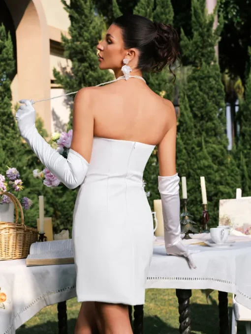Dresses | Mini Dresses*Mew Mews Fashion Darlita Strapless Flower Ruched Mini Dress