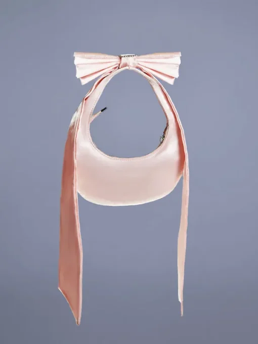 Bags*Mew Mews Fashion Davey Bow Heart Satin Bag