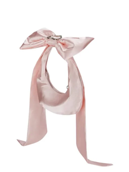 Bags*Mew Mews Fashion Davey Bow Heart Satin Bag
