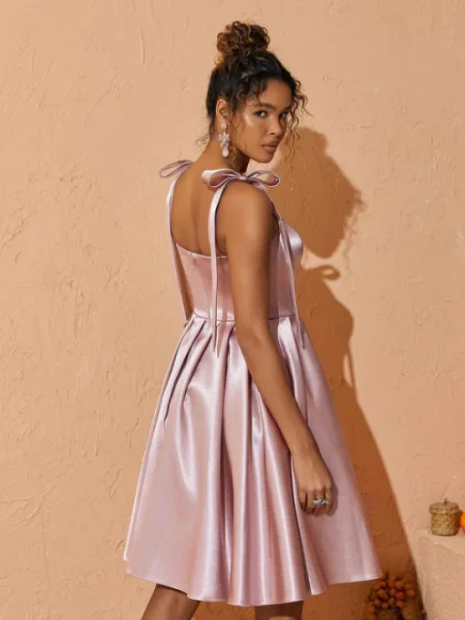 Dresses*Mew Mews Fashion Deidra Satin Pleated Dress