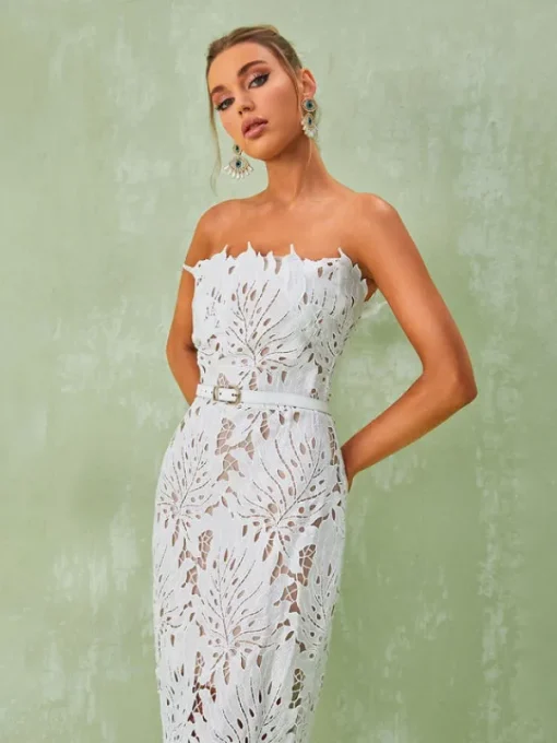 Dresses | Midi Dresses*Bandage Despina White Lace Midi Dress