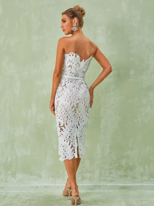 Dresses | Midi Dresses*Bandage Despina White Lace Midi Dress