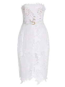 Dresses | Midi Dresses*Bandage Despina White Lace Midi Dress