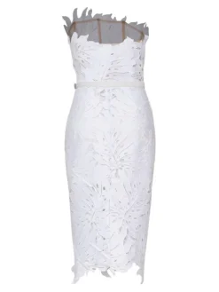 Dresses | Midi Dresses*Bandage Despina White Lace Midi Dress
