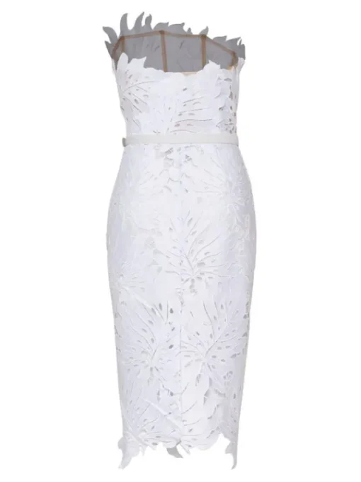 Dresses | Midi Dresses*Bandage Despina White Lace Midi Dress