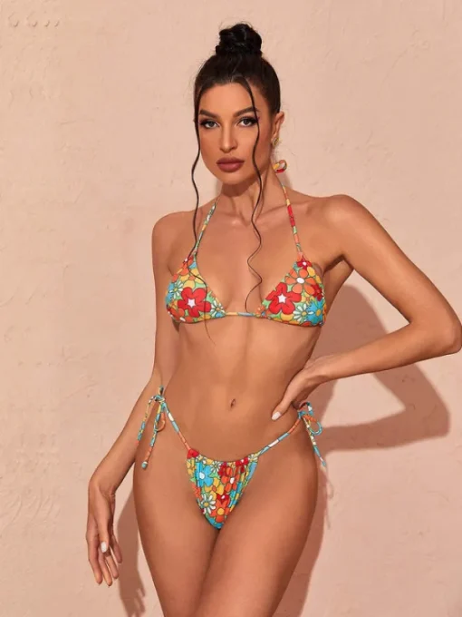 Bikini Sets | Swimwear*Mew Mews Fashion Dina Floral Bikini Three Piece Set
