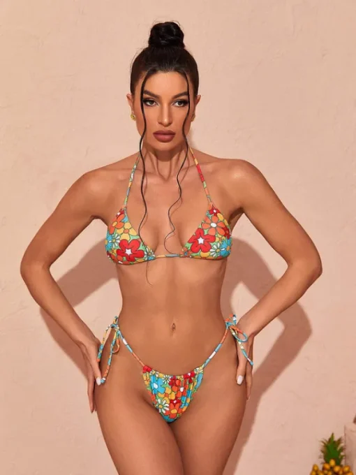 Bikini Sets | Swimwear*Mew Mews Fashion Dina Floral Bikini Three Piece Set