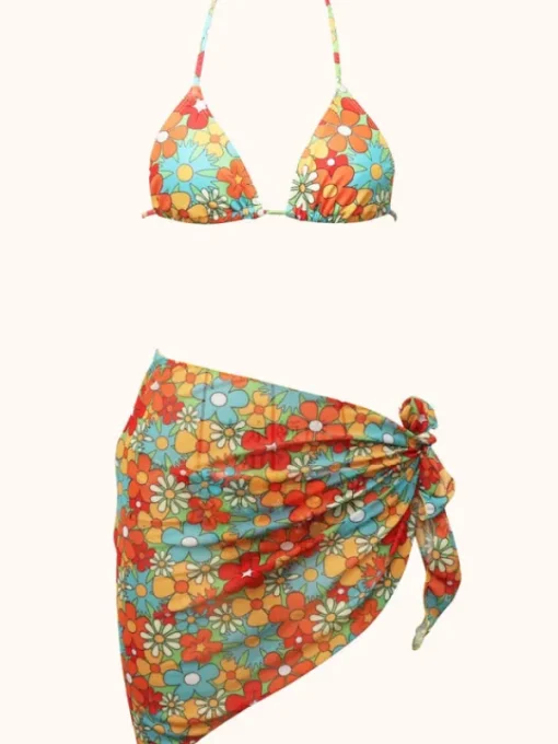 Bikini Sets | Swimwear*Mew Mews Fashion Dina Floral Bikini Three Piece Set