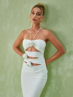 Dresses | Midi Dresses*Mew Mews Fashion Dorcas Halterneck Cutout Midi Dress
