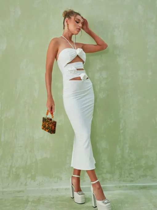 Dresses | Midi Dresses*Mew Mews Fashion Dorcas Halterneck Cutout Midi Dress