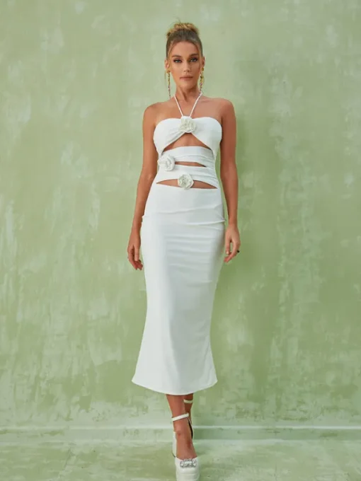 Dresses | Midi Dresses*Mew Mews Fashion Dorcas Halterneck Cutout Midi Dress