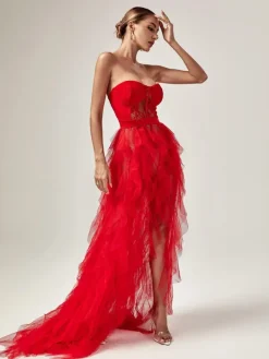 Dresses | Maxi Dresses*Mew Mews Fashion Dorothy Tulle Maxi Dress In Red