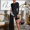 Dresses | Mini Dresses*Bandage Duald Long Sleeve Crystal Dress
