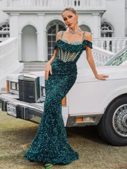 Embellishment | Dresses*Lu Yili Dyvora Spaghetti Embellished Maxi Dress