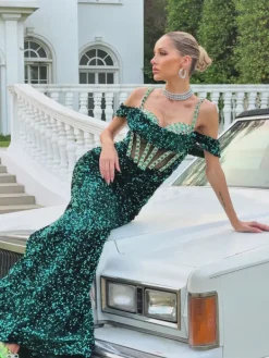 Embellishment | Dresses*Lu Yili Dyvora Spaghetti Embellished Maxi Dress