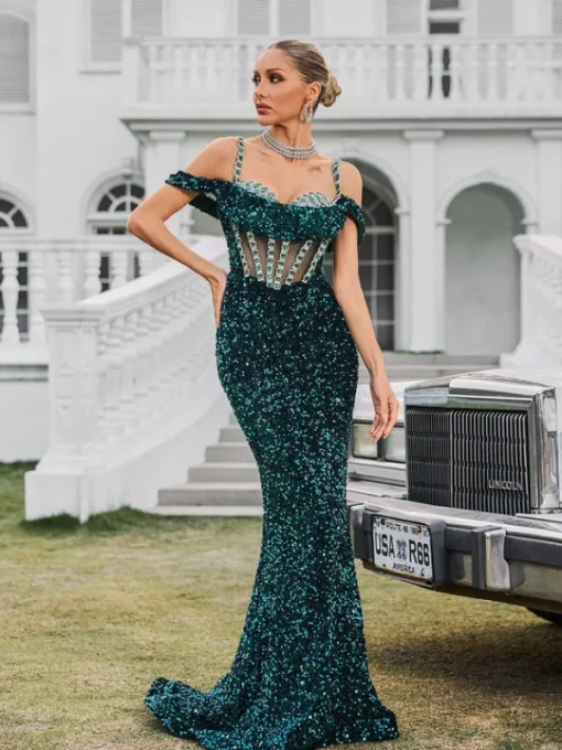 Embellishment | Dresses*Lu Yili Dyvora Spaghetti Embellished Maxi Dress