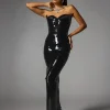 Dresses | Midi Dresses*Jiu Bajia O/S Eadward Strapless Metallic Midi Dress In Black