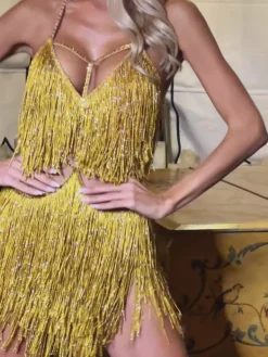 Embellishment | Dresses*Nuo Fansi Eadwyn Fringe Cutout Mini Dress