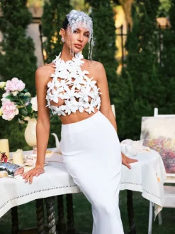 Sets & Co-ords*Mew Mews Fashion Eckhart Halterneck Flower Skirt Set