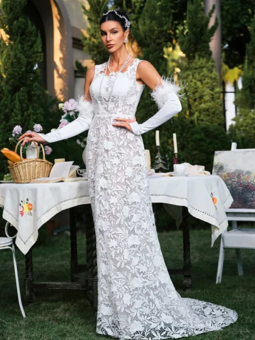 Dresses | Maxi Dresses*Mew Mews Fashion Edison Plunge Neck Floral Lace Maxi Dress